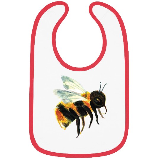 Cute Bumble Bee Flying Illustration Bibs