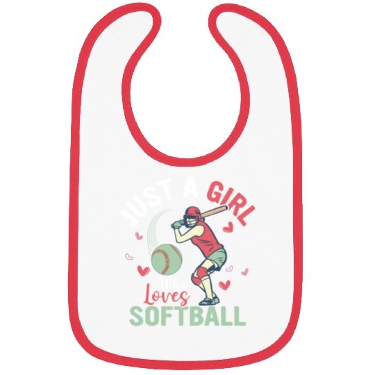 Just A Girl Who Loves Softball Team Baseball Bibs