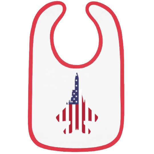 Patriotic American F-15 Bibs