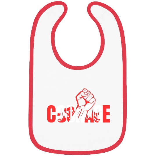 Courage-Typography Design Bibs