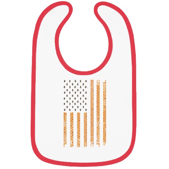 Cool Bee Keeper Art US Flag Honey Beekeeping Bibs