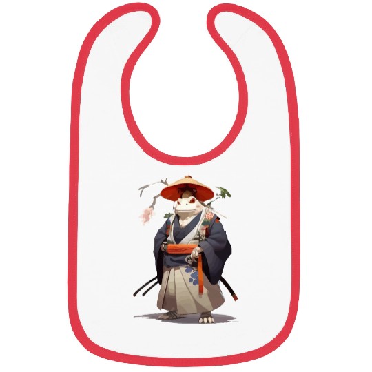Anime Samurai Frog Bibs
