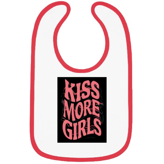 Kiss More Girls 3 - Lesbian Bisexual LGBTQ Pride Bibs