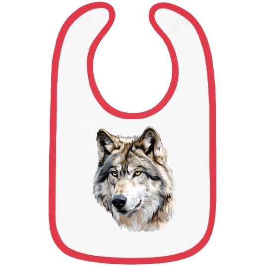 Cool wolf Bibs