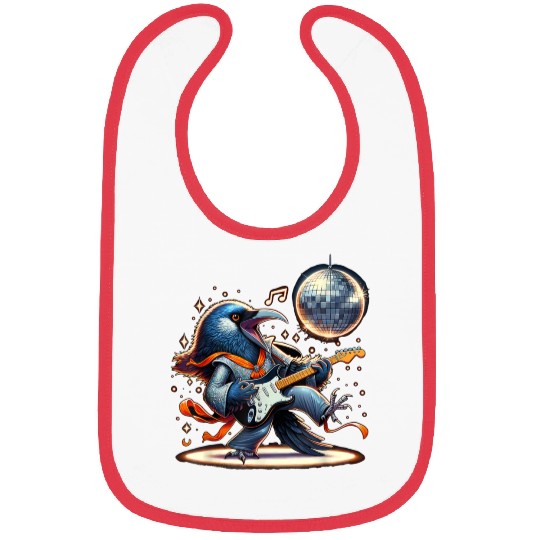 Disco Ball Guitar Raven Bibs