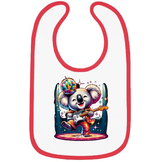 Disco Ball Guitar Koala Bibs