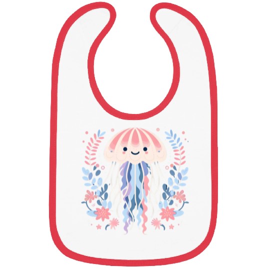 Floral Jellyfish Delight Bibs