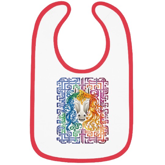 Mandala Animal Colorful Artwork Bibs