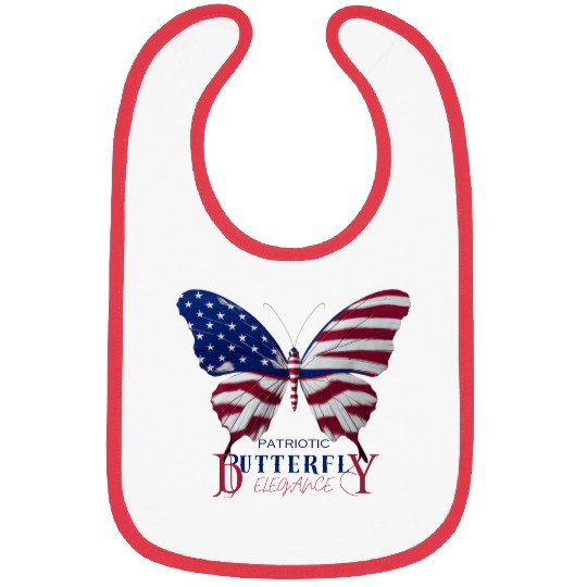 PATRIOTIC butterfly elegance Bibs