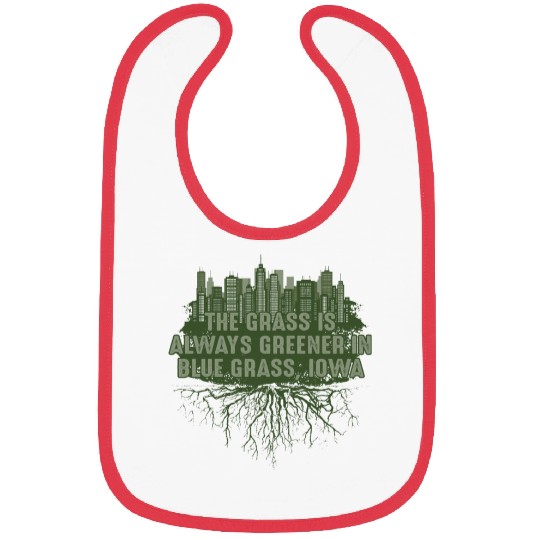 Grass Greener in Blue Grass Iowa Pun IA Joke Des M Bibs