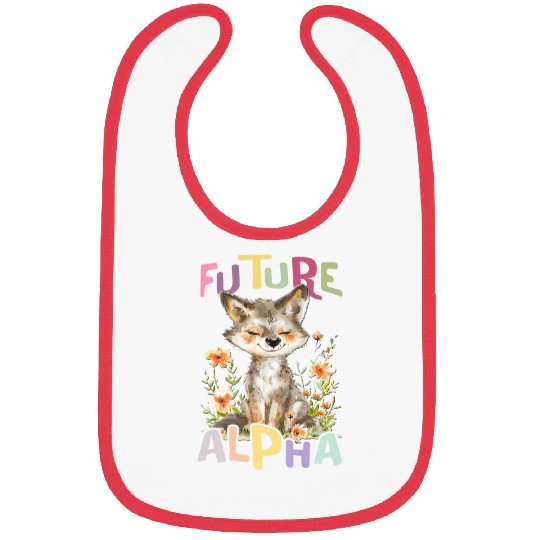 future wolf flowers Premium Bibs
