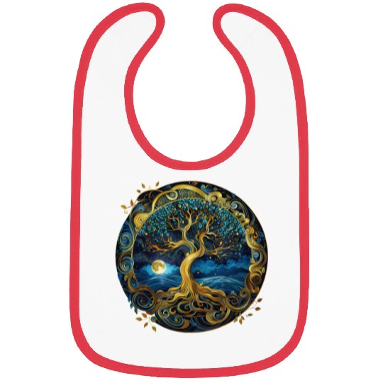 Irish Nordic Celtic Tree of Life Yggdrasil Bibs