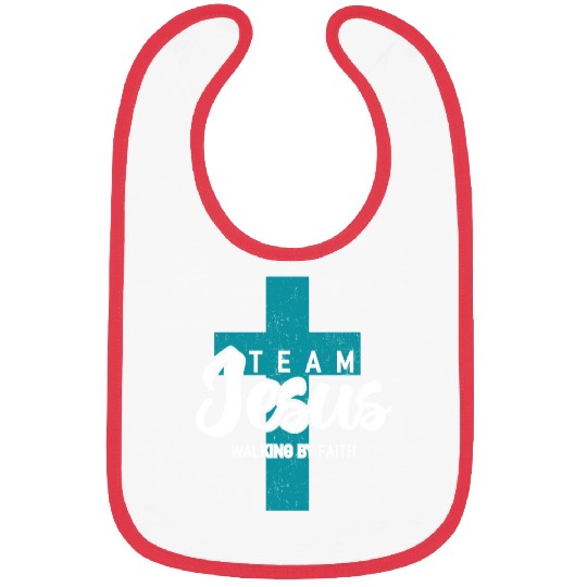 Team Jesus Walking By Faith Inspirational Design Bibs