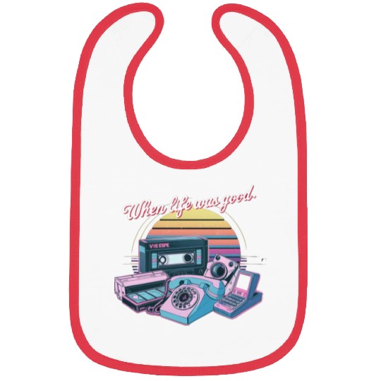 80's When Life was Good Gadgets in Synthwave Bibs