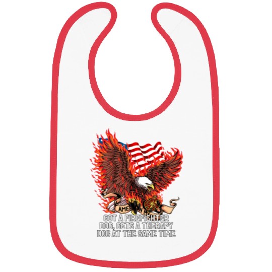 Gets a Firefighter Dog Therapy Dog Fire Department Bibs