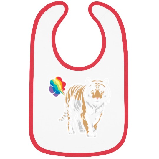 Tiger Funny Rainbow Fart Bibs