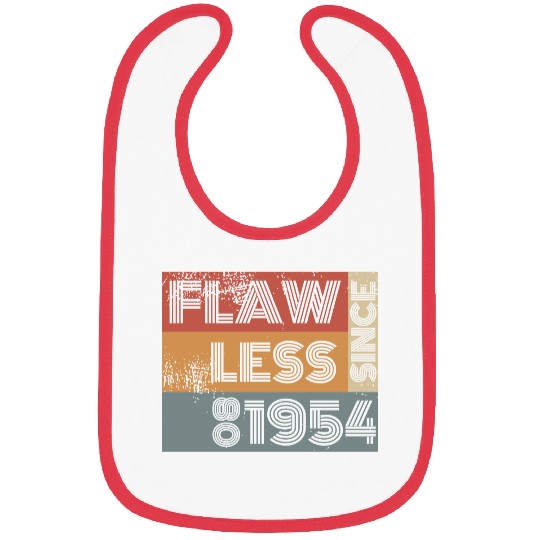 70th birthday Flawless since 08/1954 Bibs