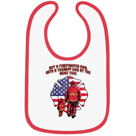Gets a Firefighter Dog Therapy Dog Fire Department Bibs