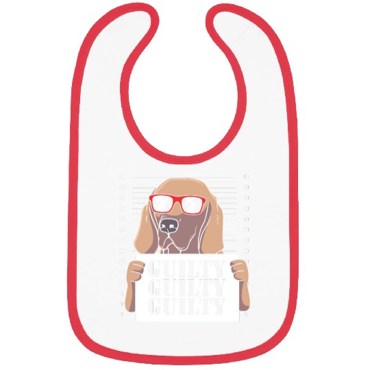 Dog With Sunglasses Mugshot Funny Weimaraner Bibs