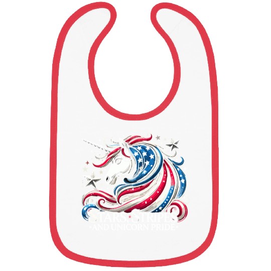 Star-Spangled Unicorn with American Pride and Bibs
