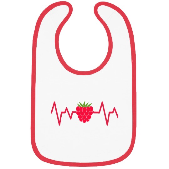 raspberry heart beat funny cute for fruit lover Bibs