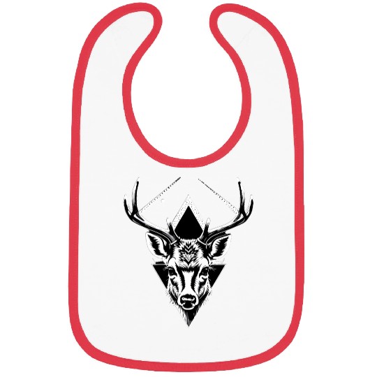Psychedelic Geometric Deer Bibs