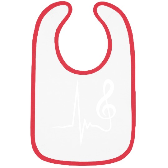 Music Clef Note Violin Treble Sound Pulse ECG Bibs