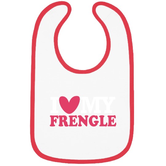 Cute Heart Dog Owner I Love My Frengle Bibs