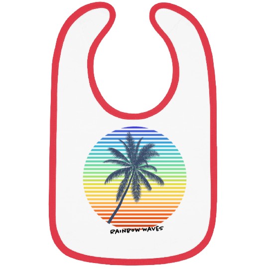 Summer Rainbow Palm Bibs