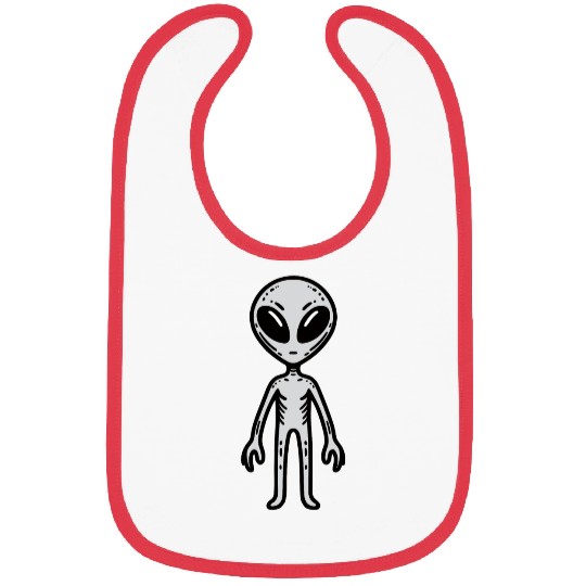 Grey Alien Bibs