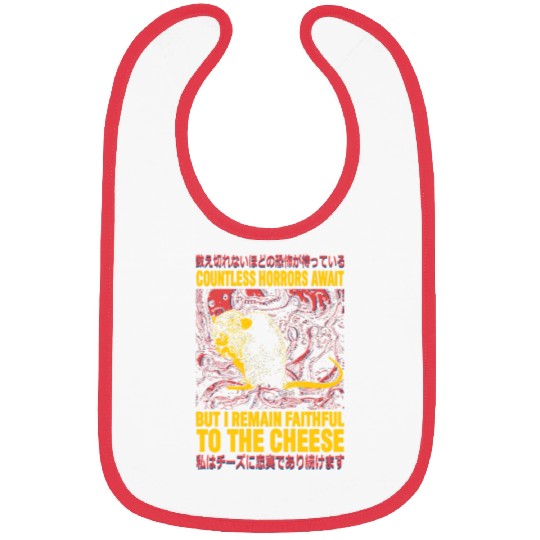 Faithful to the Cheese Japanese Horror Rat Bibs