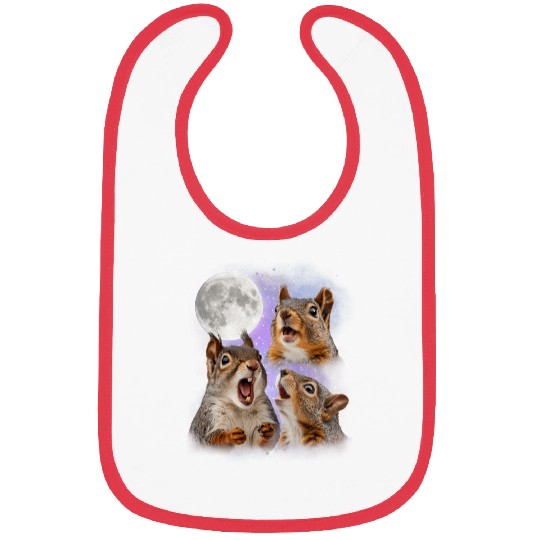 Funny Squirrel Moon Space! Nerd, Geed, Science Bibs