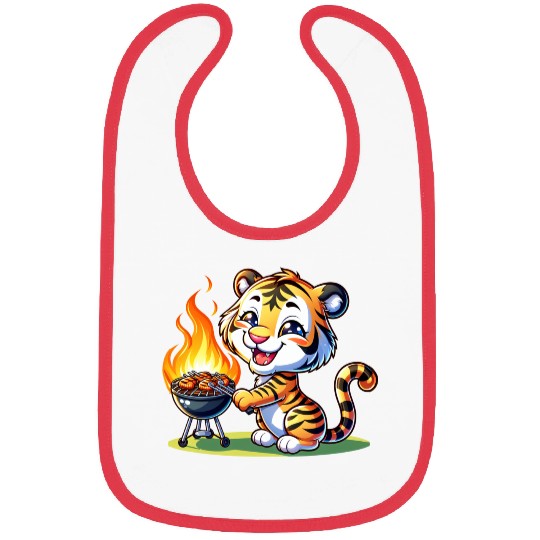 Cute BBQ Tiger Bibs