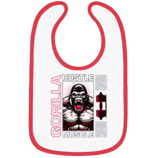 angry gorilla at the gym Bibs