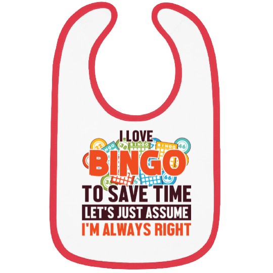Bingo Let's Assume I'm Right Caller Daubers Bingo Bibs