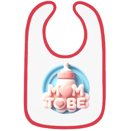 Cute Mom To Be Baby Announcement Design Bibs