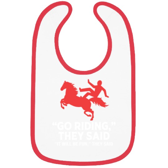 Funny Go Riding They Said Horse Racing Jockey Bibs