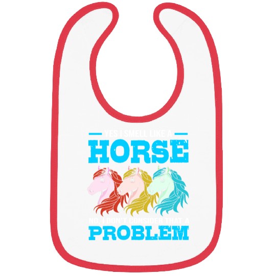 Retro Vintage Horse Racing I Smell Like A Horse Bibs