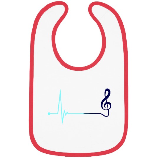 Music Clef Note Violin Treble Sound Pulse ECG Bibs