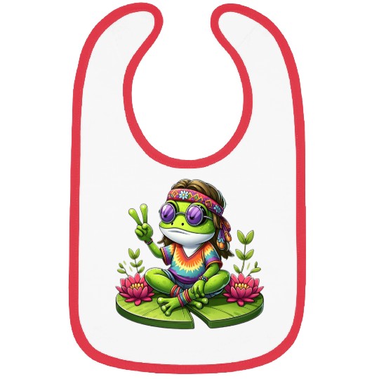 Sweet Flowers Frog Bibs