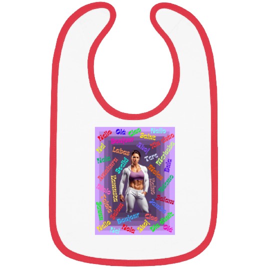 Multi language gym design Bibs