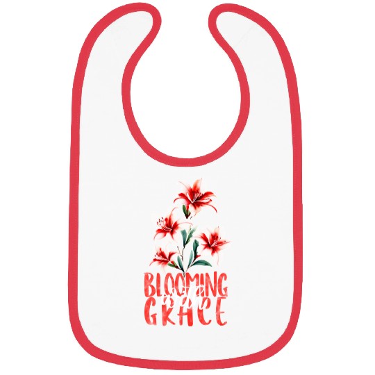 Elegant Red Azalea Watercolor Bibs