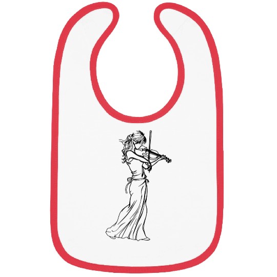 Violin Girl Sketch Bibs