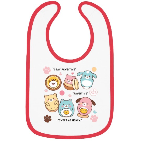 Adorable animals Food with faces Bibs