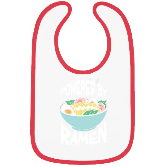 Powered By Ramen Anime Japanese Soup Cup Noodle Bibs