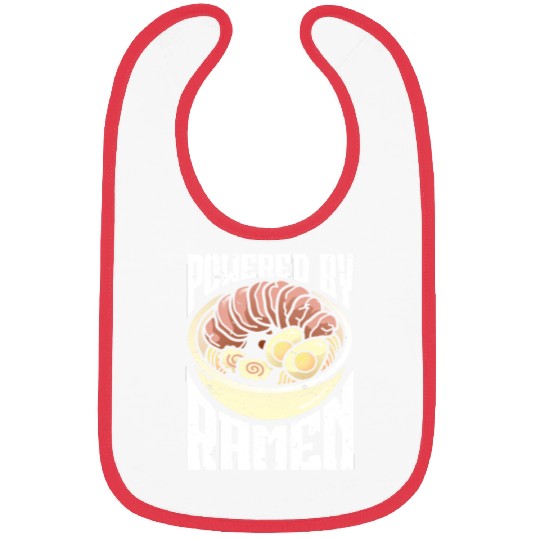Powered By Ramen Anime Japanese Soup Cup Noodle Bibs