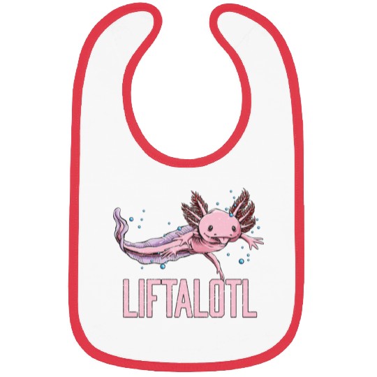Liftalotl Workout Axolotl Gym Salamander Funny Wei Bibs