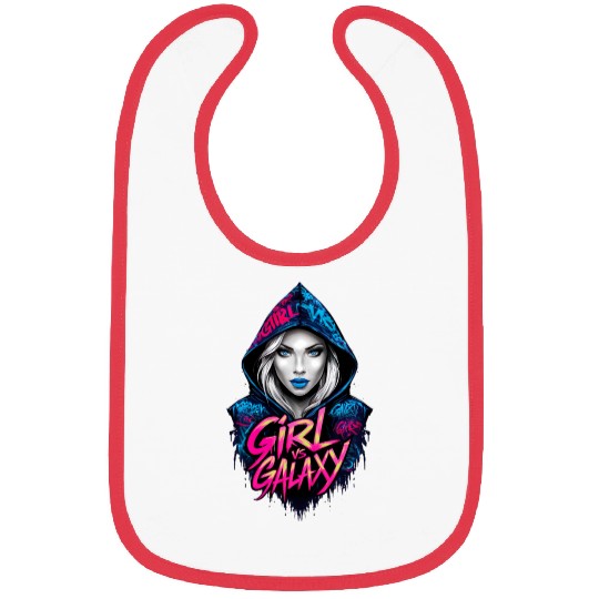 Girl Vs galaxy Bibs