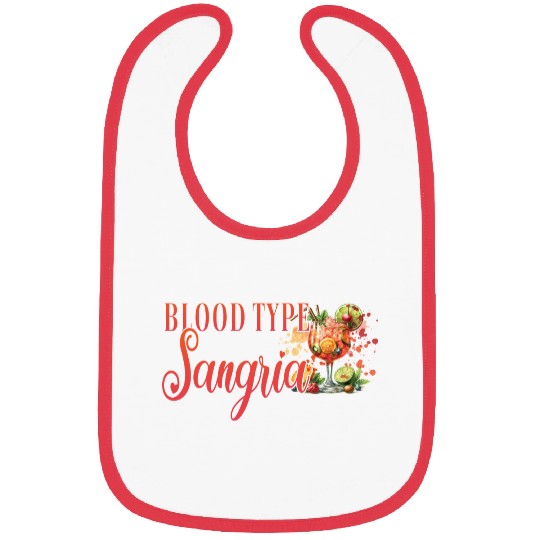 Cocktail Bartender Blood Type Sangria Bibs