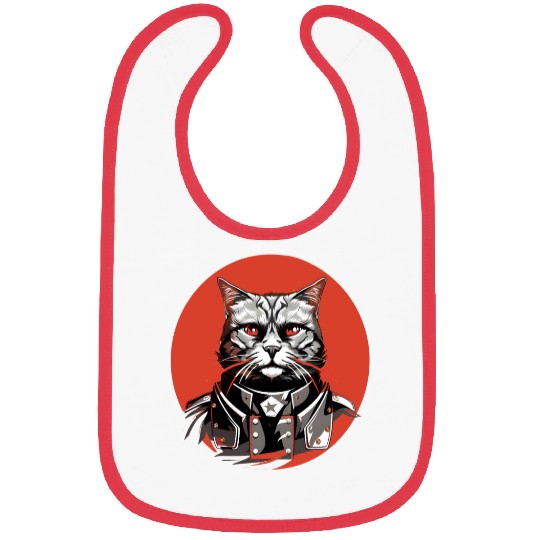 Commanding Military Cat General Bibs